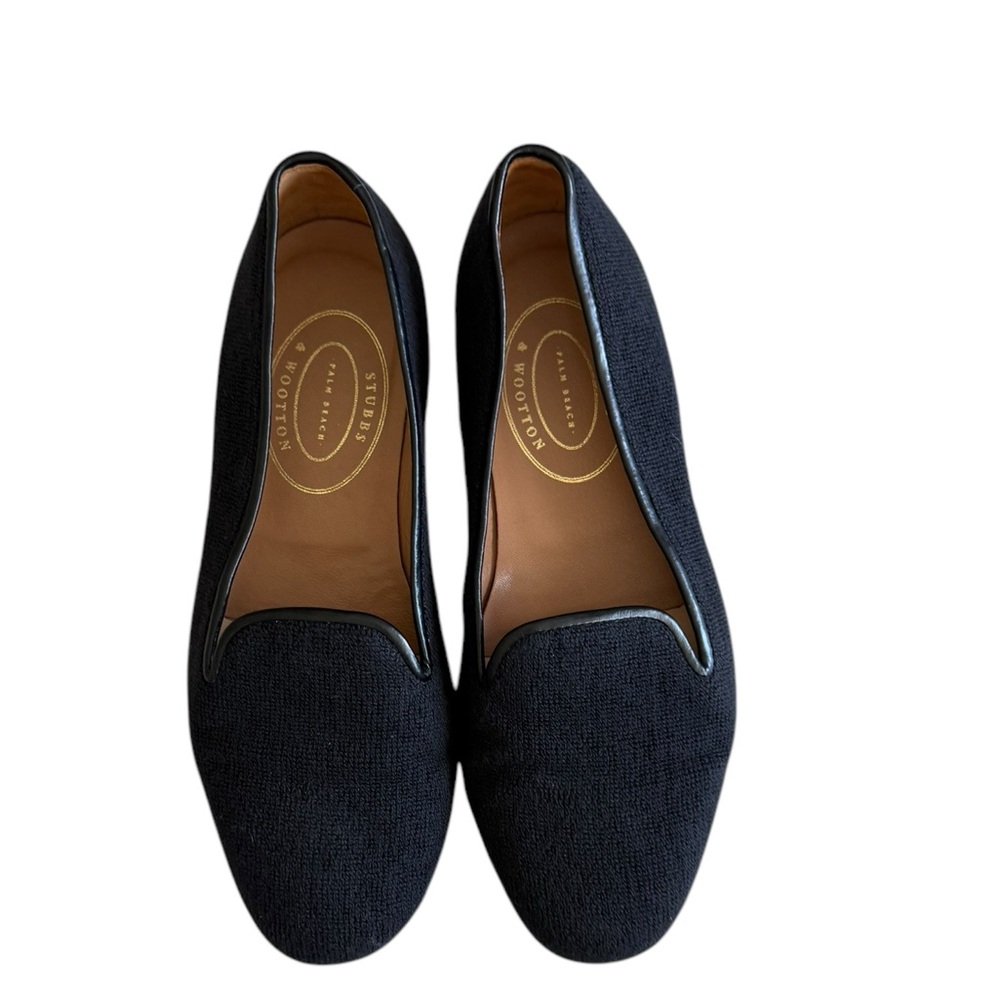 Stubbs & Wootton navy needlepoint loafers - Picture 3 of 10